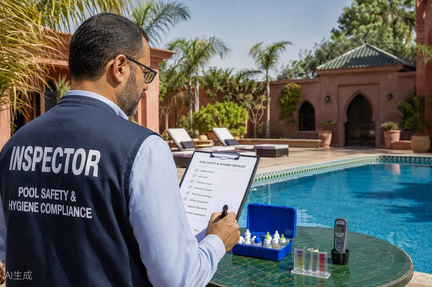 Mise en conformité piscine location — Marrakech