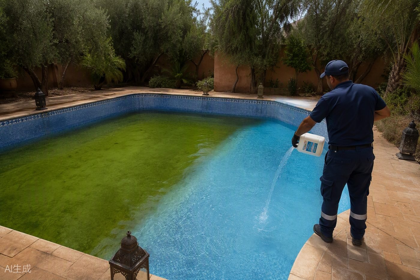 Traitement eau verte — Marrakech